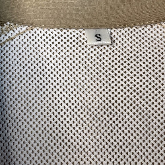 Neutral Long Button down Shirt Size Small Army Cargo Pockets Button Up Travel S - Picture 7 of 9